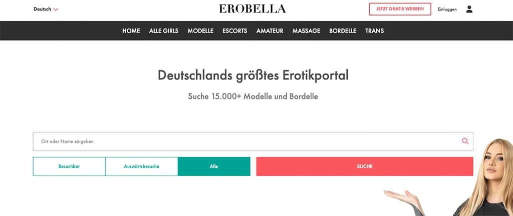 Auch auf dem Escort Portal Erobella gibt es viele Anzeige von Dominas