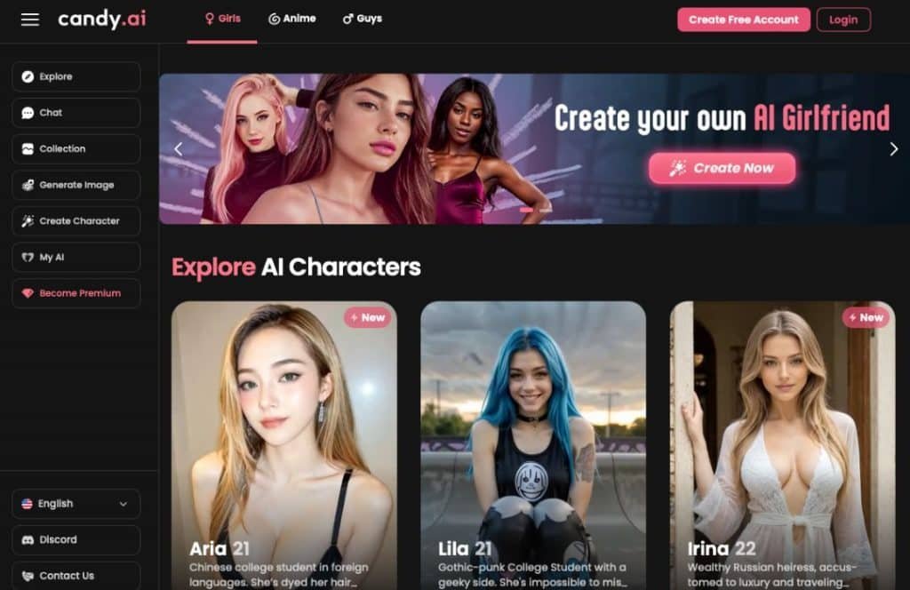 Candy AI gehört zu den beliebtesten AI Sexchats der Welt