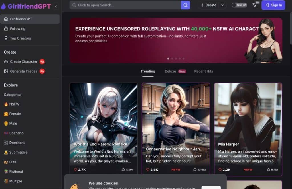 GirlfriendGPT ist die Sex-Alternative für ChatGPT und ein astreiner KI Sexchat Bot