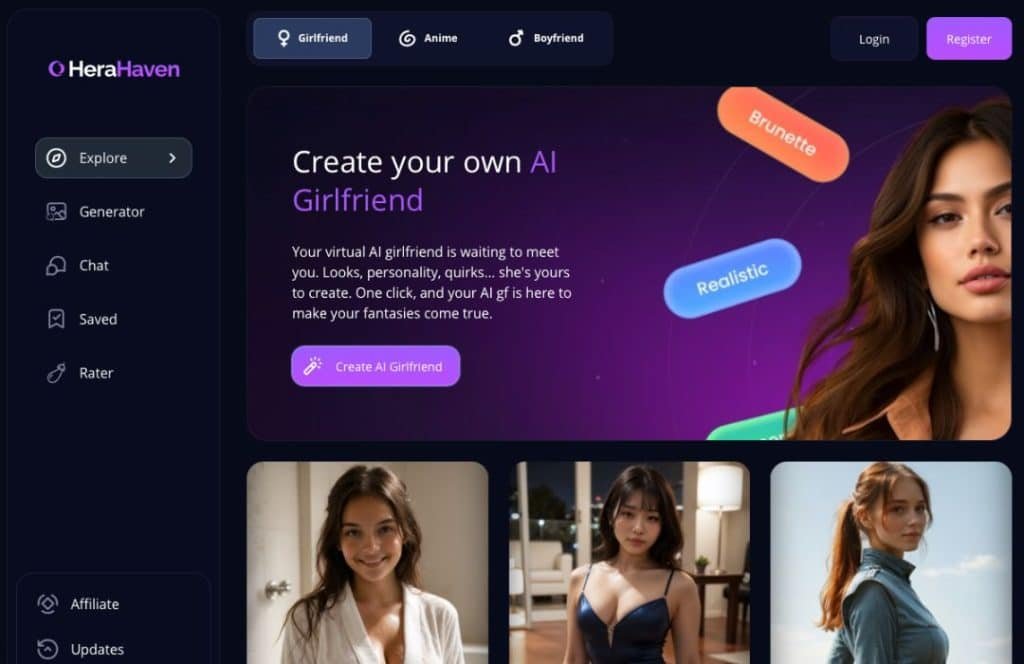 HeraHaven ist neu auf dem Markt und bietet eine benutzerfreundliche Generierung von KI-Girlfriends