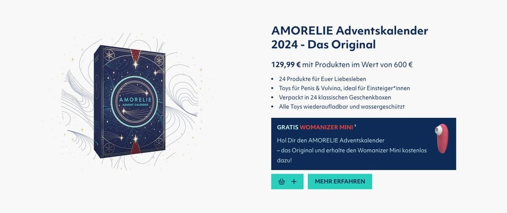 Das Original: Der Amorelie Adventskalender 2024