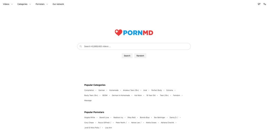 Funktioniert wie eine Porno-Suchmaschine: PornMD