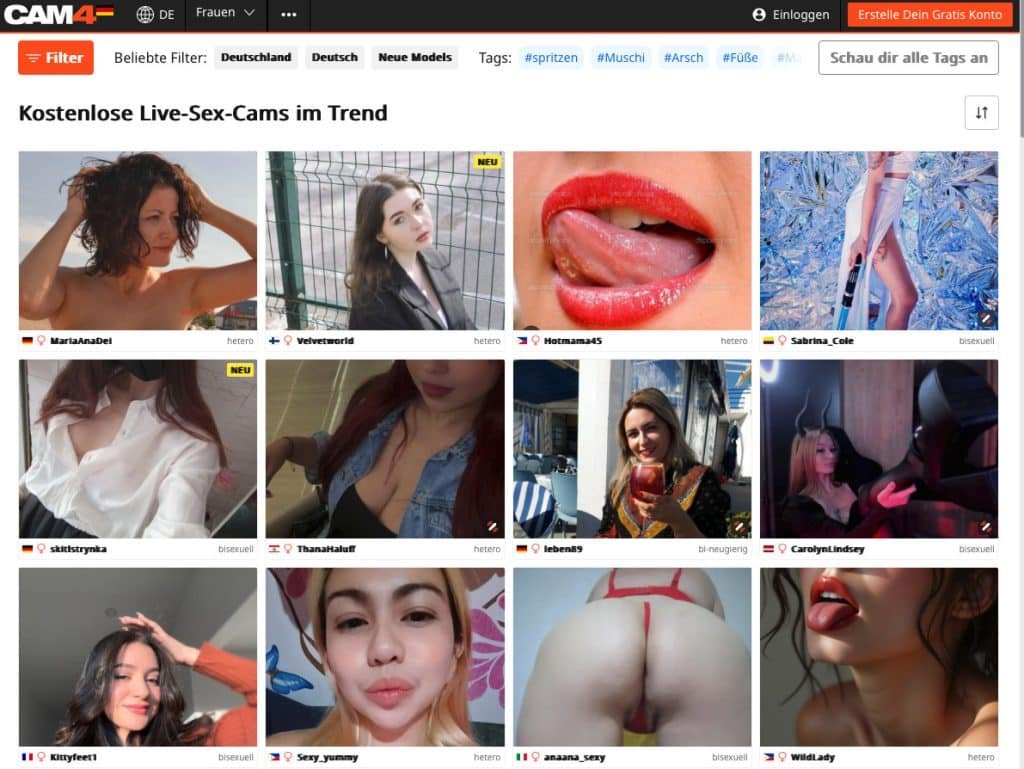 Wer dir Livecams von Cam4 genießen möchte, muss sich vorher anmelden