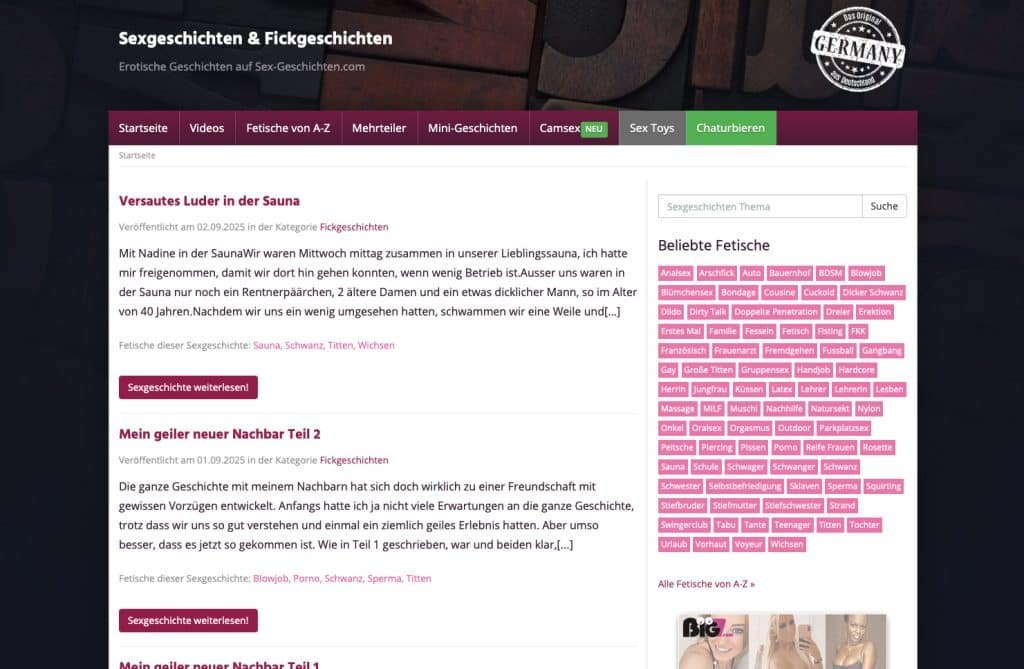 Sexgeschichten-gratis.net bietet eine enorm große Auswahl an Domina Sexgeschichten