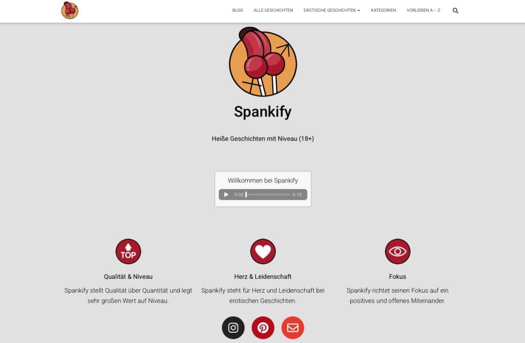 Perverse Fesselgeschichten bietet auch Spankify - und davon nicht zu wenig
