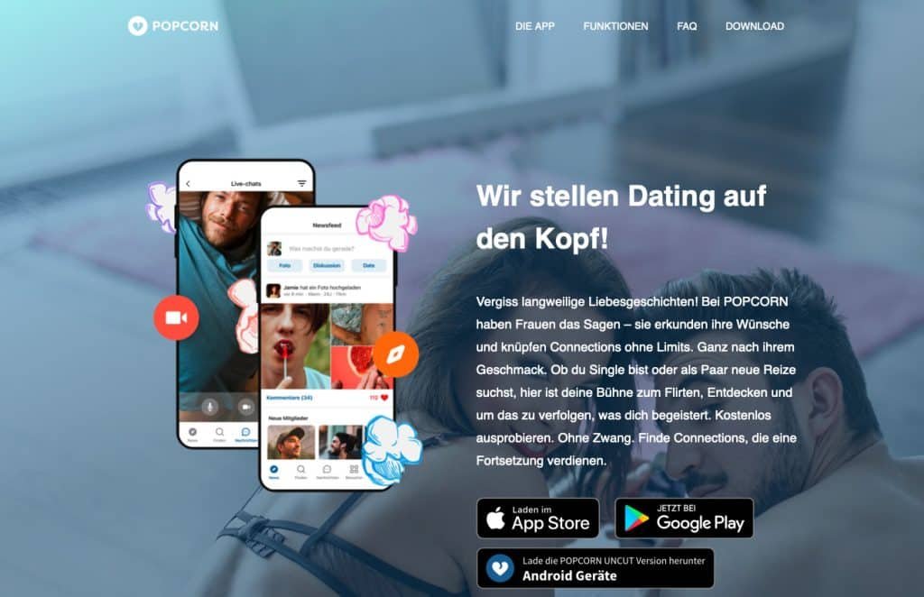 POPCORN ist die offizielle App von poppen.de und somit perfekt als Affären App