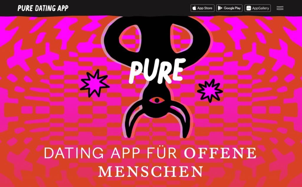 PURE App bietet dank einer modernen Verschlüsselung eine fast 100%ige Anonymität. Ideal für Fremdgänger