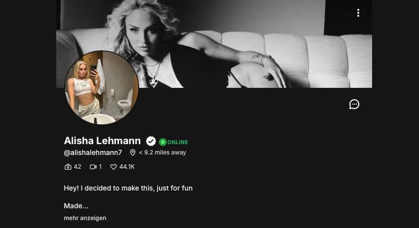 Alisha Lehmann zählt zu den prominentesten Fanvue Models