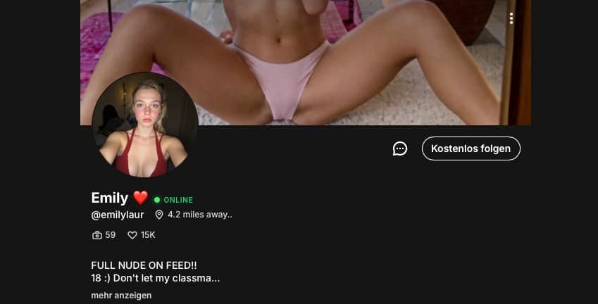 Heiß, versaut und Lust auf geile Sexchats: Emily Laur