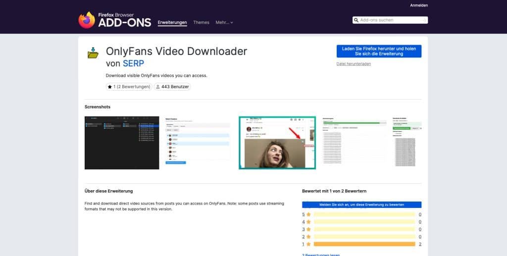 Die OnlyFans Downloader Firefox Extension bietet dir schnellen Zugriff auf deinen gekauften OF Content