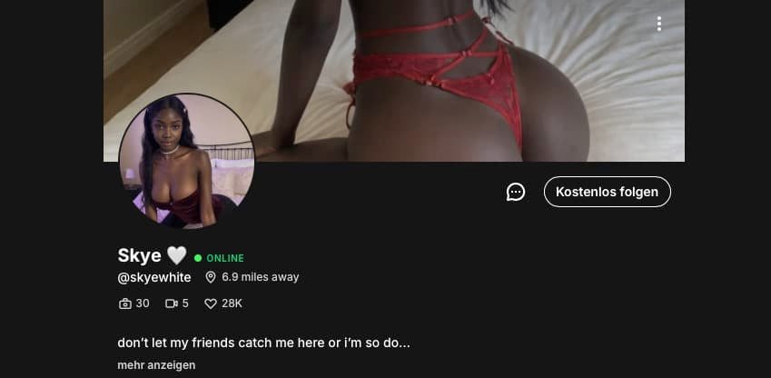 Eine der Top-Creator auf Fanvue: Skye White