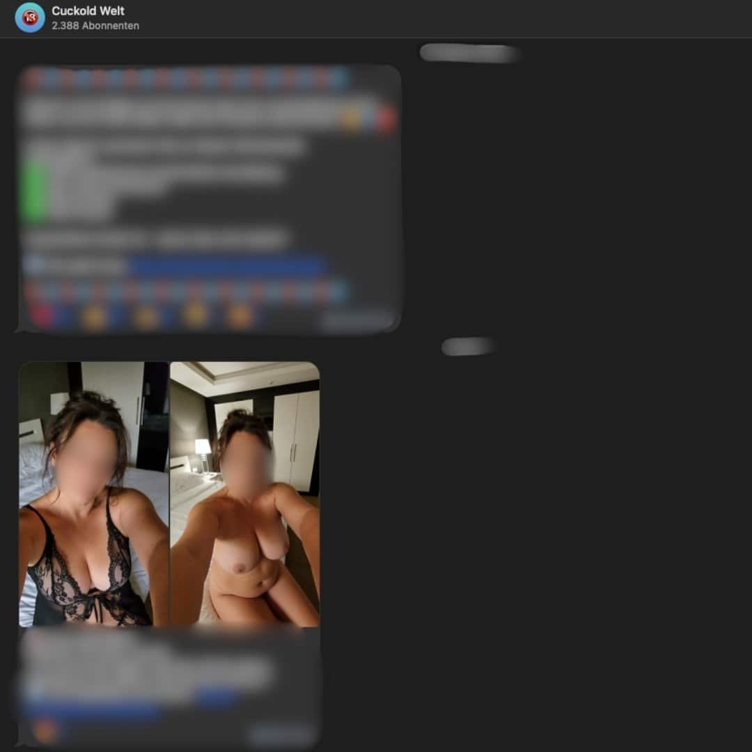 Screenshot aus der Telegram Cuckold Welt Gruppe