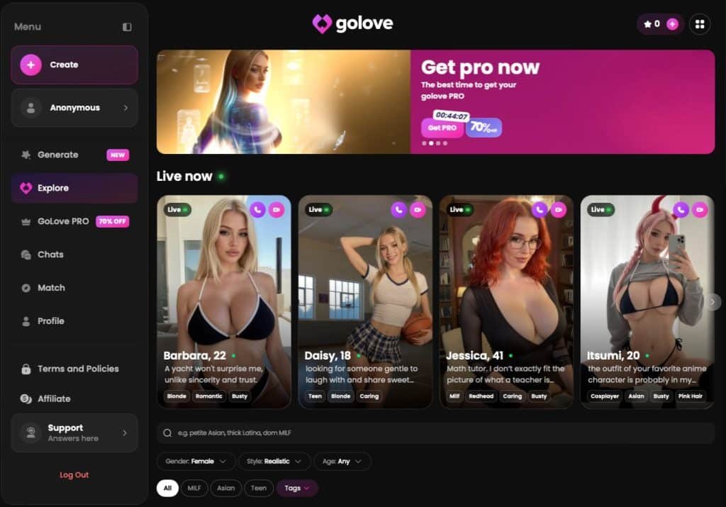 GoLove AI Screenshot